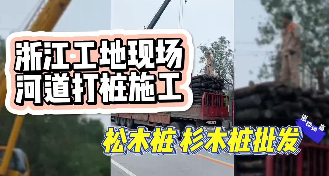 木樁廠家承接松木樁、杉木樁工地施工與批發(fā)視頻