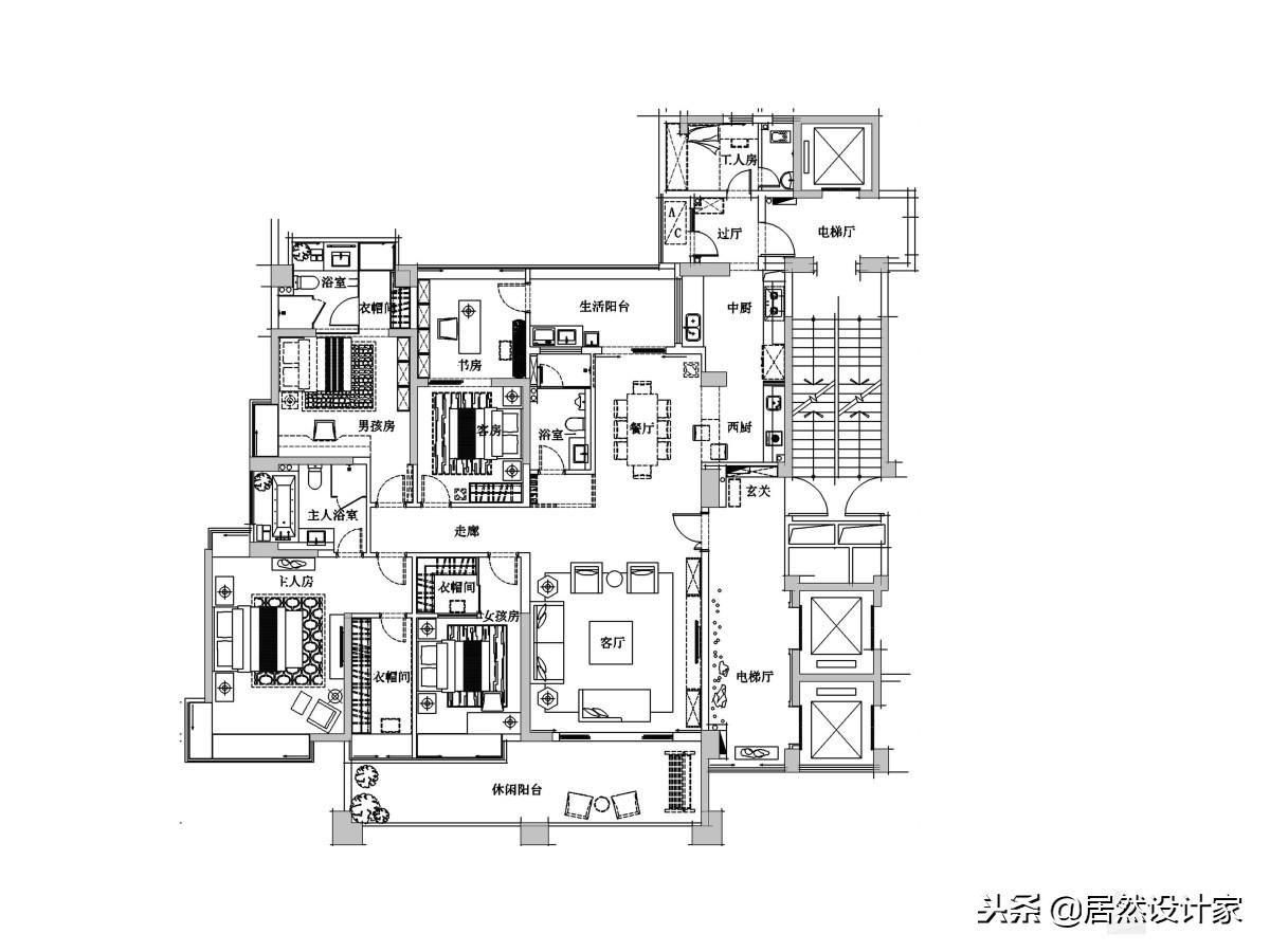 185㎡新中式風格裝修，即有國風韻味，又有現(xiàn)代潮流