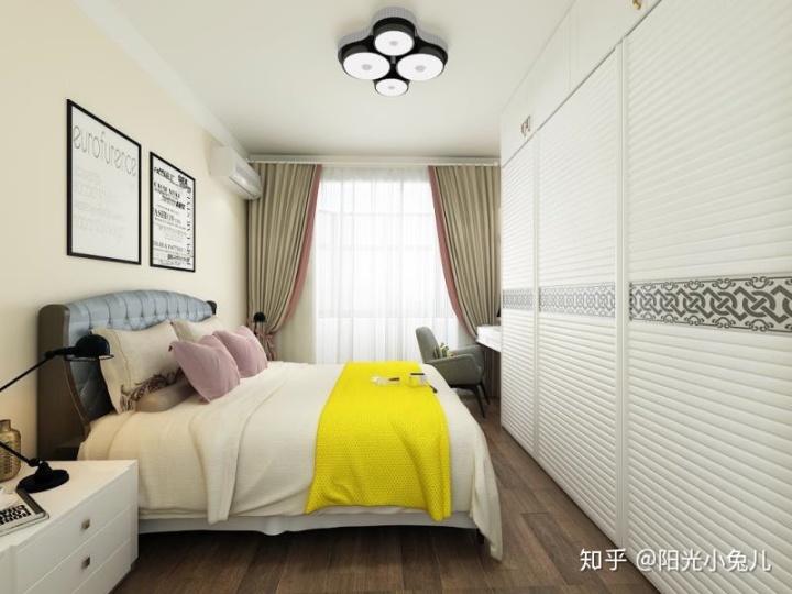 90㎡兩室一廳裝修樣板房！婚房裝修效果圖！昏暗的頂樓能裝這么好看？神奇